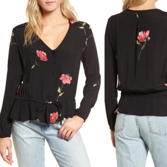 Rails Beaux Blossom Floral Print Blouse Size Medium - Picture 1 of 10